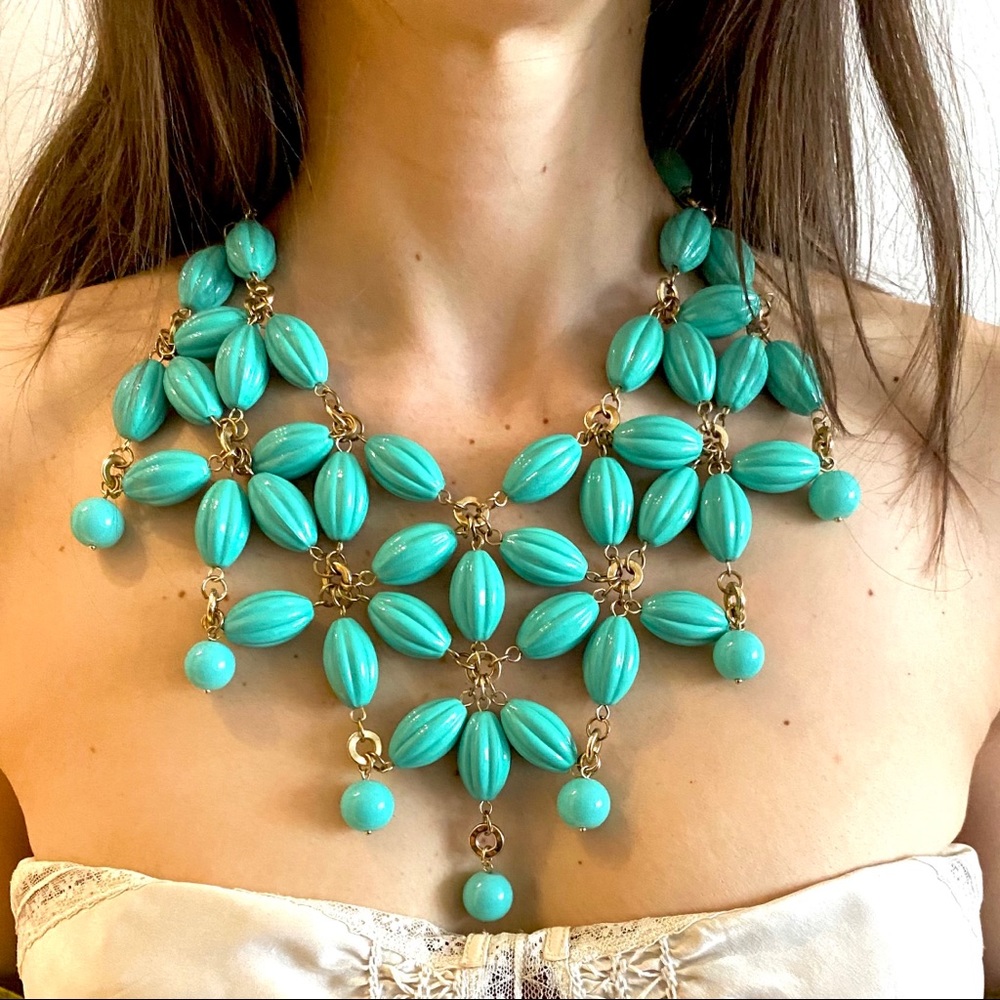 Anthropologie Turquoise Statement Necklace
